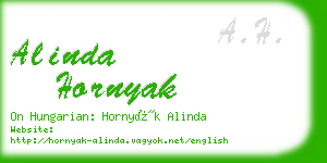 alinda hornyak business card